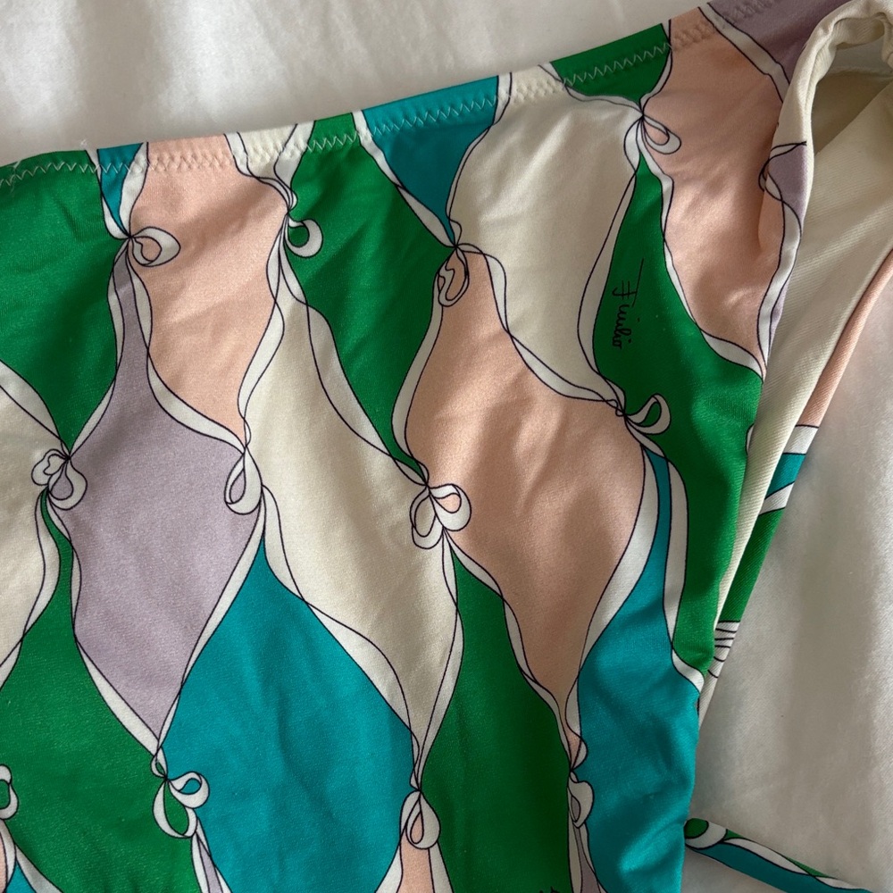 Emilio Pucci Green and Pink Wave Bikini - Picture 5 of 9